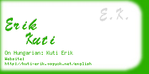 erik kuti business card